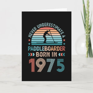 Carte Paddlebarding né 1975 50e anniversaire Cadeau Sup 