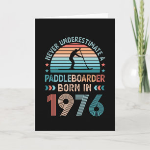 Carte Paddlebarding né 1976 50e Anniversaire Cadeau Sup 