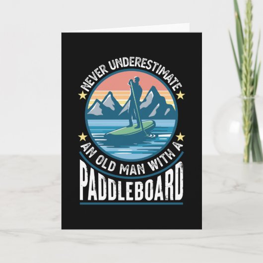 Carte Paddleboard Cadeau d'anniversaire pour père de vie (Devant)