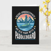 Carte Paddleboard Cadeau d'anniversaire pour père de vie (Fleur jaune)