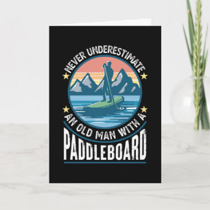Carte Paddleboard Cadeau d'anniversaire pour père de vie