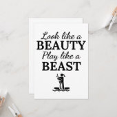 Carte Paddleboard: Look like a beauty play like a beast. (Devant/Arrière en situation)
