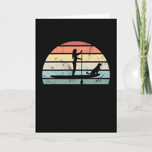 Carte Paddleboard Sunset Cadeau pour femmes (Devant)