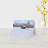 Carte Paddock couvert de neige (Fleur jaune)