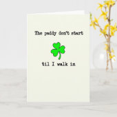 Carte Paddy Commence Quand J'arrive (Fleur jaune)