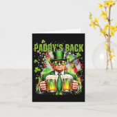 Carte Paddy's Back Funny Trump Jour de la Saint Patrick (Fleur jaune)