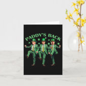 Carte Paddy's Back Jour de la Saint Patrick Danser Trump (Fleur jaune)