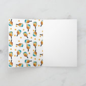 Carte Pagaies de Pickleball Retro & Ball Anniversaire (Intérieur)