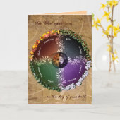 Carte Pagan Birthday (Fleur jaune)