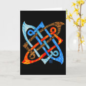 Carte Pagan Celte noeud Terre Air Fire Éléments d'eau (Fleur jaune)