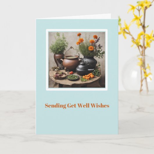 Carte Pagan Get Well Card (Fleur jaune)