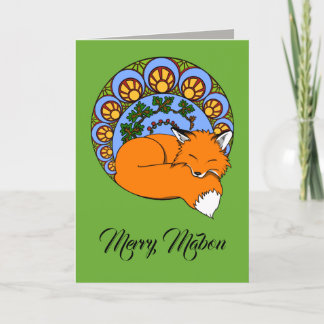 Carte Pagan Merry Mabon Automne Equinox