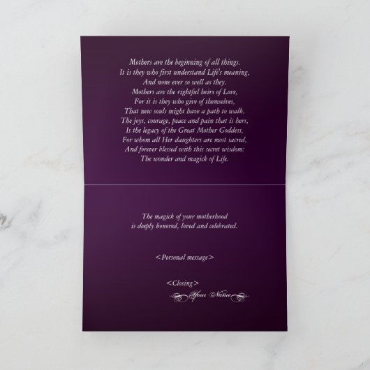 Carte Pagan Mothers (Intérieur)