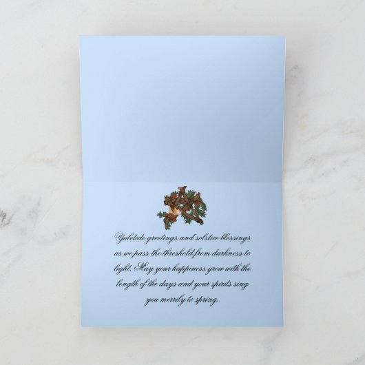 Carte Pagan Yule Solstice Card (Intérieur)