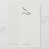 Carte Page au plumage de corbeau - Correspondance Régenc (Devant / Derrière)