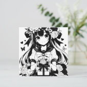 Carte Page Color Me | Anniversaire pour elle (Debout devant)