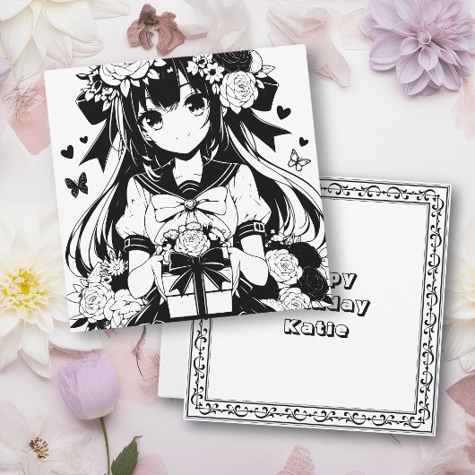 Carte Page Color Me | Anniversaire pour elle