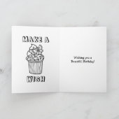 Carte Page Couleur | Anniversaire de la fille personnali (Intérieur)