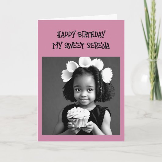 Carte Page Couleur | Anniversaire de la petite fille (Devant)