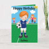 Carte Page Couleur de soccer Ginger Boys Joyeux annivers (Devant)