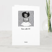 Carte Page Couleur | Petite fille de couleur Anniversair (Dos)