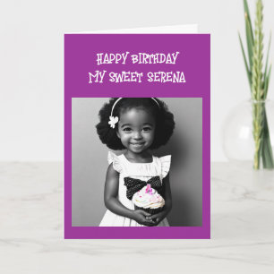 Carte Page Couleur   Petite fille de couleur Anniversair