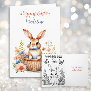 Carte Page de coloriage Happy Easter Plus personnalisée