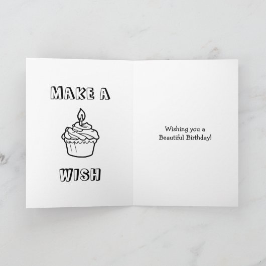 Carte Page de couleur Anniversaire (Intérieur)