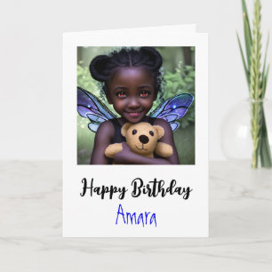 Carte Page Fille personnalisée Anniversaire + Couleur