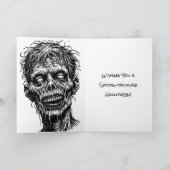 Carte Page Halloween et coloration de Spookie Zombies (Intérieur)