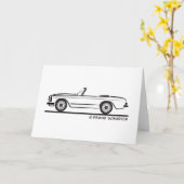 Carte Pagode Mercedes SL Kabrio (Fleur jaune)