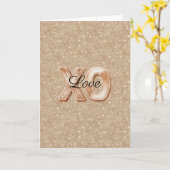 Carte Pailleté Jaune Or Crème Amour (Fleur jaune)