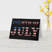 Carte Pailletée du 14 Juillet (Fleur jaune)