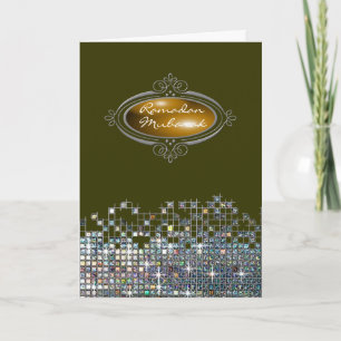 Carte Paillette élégante Ramadan Mubarak