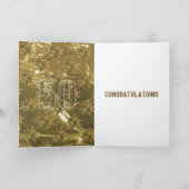 Carte Paillettes dorées 50 50e anniversaire de mariage A (Intérieur)