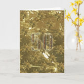 Carte Paillettes dorées 50 50e anniversaire de mariage A (Fleur jaune)