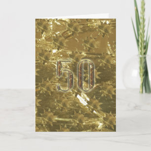 Carte Paillettes dorées 50 50e anniversaire de mariage A