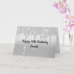 Carte Paillettes qui dégoulinent Anniversaire Personnali