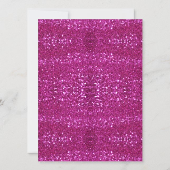 Carte paillettes rose (Devant)