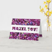 Carte Paillettes roses magenta Girly de Faux (Fleur jaune)