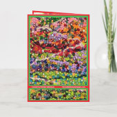 Carte paillettes scintillantes sapin de Noël rouge vert (Dos)
