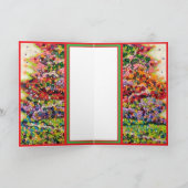 Carte paillettes scintillantes sapin de Noël rouge vert (Intérieur)