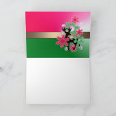 Carte Paillettes scintillent luisent vert confettis sequ (Intérieur)