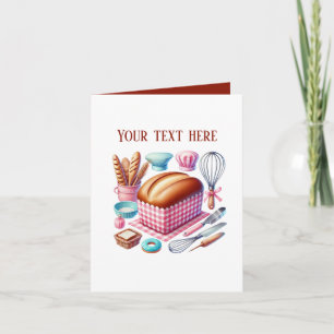 Carte Pain de Boulangerie mignon personnalisable