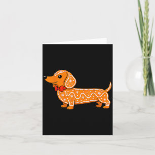 Carte Pain d'épice teckel Noël Chien mignon