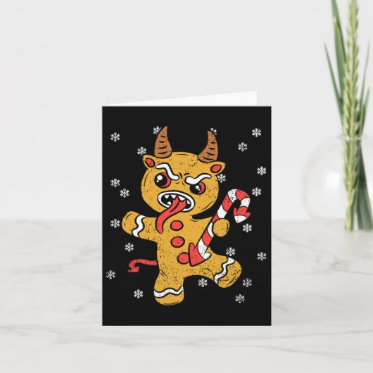 Carte Pain d'épices Homme Krampus Pyjama de Noël X mas C (Devant)