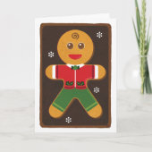 Carte Pain d'épices Homme Noël Cookie Blond (Devant)