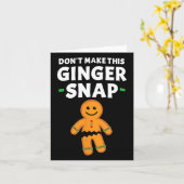 Carte Pain d'épices Noël Les biscuits ne font pas cette  (Fleur jaune)