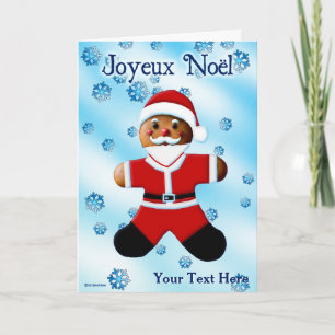 Carte Pain d'épices père Noël - Joyeux Noël