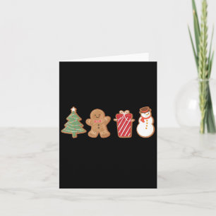 Carte Pain d'épices Snowman Joyeux Noël Noël Noël Arbre 